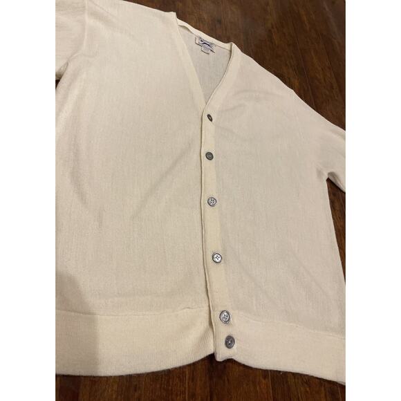 Vtg JC Penney Grandpa Core Button-Up Cardigan Ladies Yellow L Made in USA - Picture 3 of 6